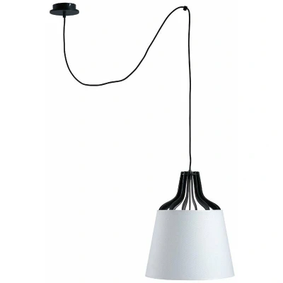 Image of Ivo Dome Pendant Ceiling Light White, 38cm, 1x E27, 200cm Wire