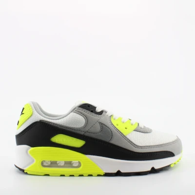 Image of NIKE Women&#039;s W Air Max 90 Running Shoe, White Particle Gray Volt Black, 4 UK