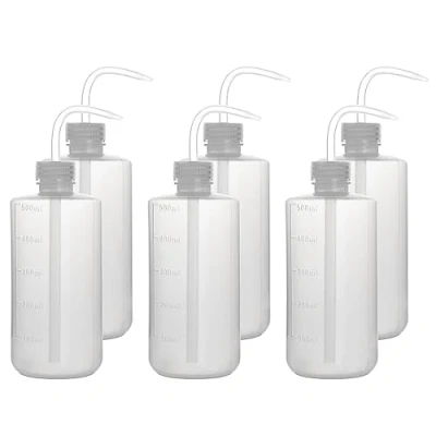 Image of stonylab Wash Bottle, 6 Packs Plastic Squeeze LDPE with Narrow Mouth (500 ml, Packs)
