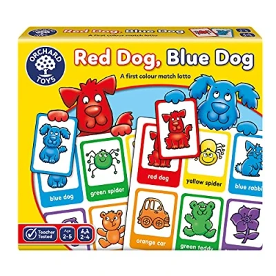 Image of Orchard Toys Red Dog Blue Lotto Game, A Fun First Matching and Memory Perfect For Children Aged 2 5, Develops Skills