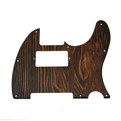 Image of KAISH 8 Hole 3D Printed Tele Style Guitar Plastic Pickguard TL Humbucker Pick Guard for USA/Mexico Telecaster/Tele Wood Pattern
