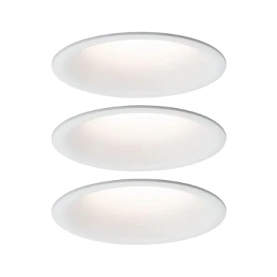 Image of Paulmann 93415 Cymbal LED recessed luminaire incl. 3x6.8W IP44 dimmable spotlight white matt spot plastic lamp 2700K