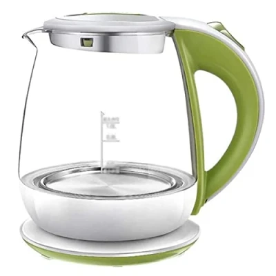 Image of FairUo Glass Kettle, Control Cordless Kettles Anti Scalding Tea 1500W Fast Boiling Water Heater W/Auto Shut off Boil Dry Protection/Green/15 * 20 20Cm