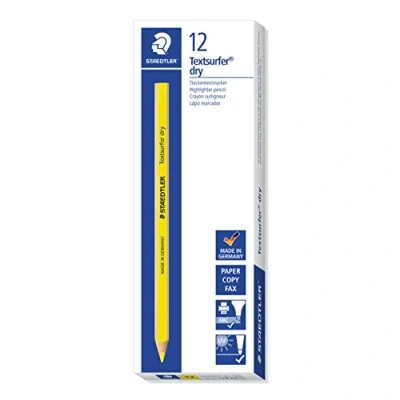 Image of Staedtler Textsurfer Dry Pencil Yellow (Box of 12)