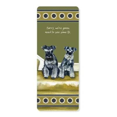 Image of Little Dog Laughed Schnauzer Bookmark Gift Idea Perfect Book Lover Gifts LDBM09