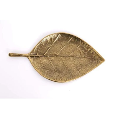 Image of SIL Gold Metal Leaf Dish/Decoration