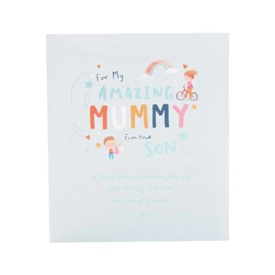 Image of UK Greetings Mother&#039;s Day Card for Mummy from your Son Heartfelt Design