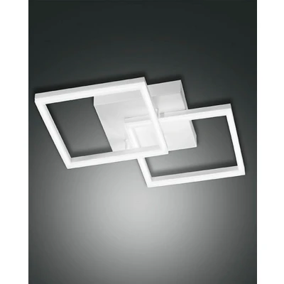 Image of Bard Integrated LED Semi Flush Light White Glass