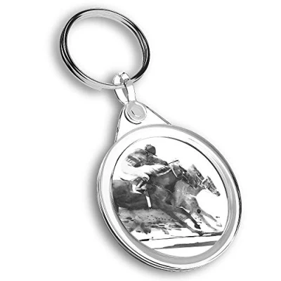 Image of Destination Vinyl ltd 1 x Photo Keyring Horse Racing Jockey Race KeychainKeyringCharm #43038