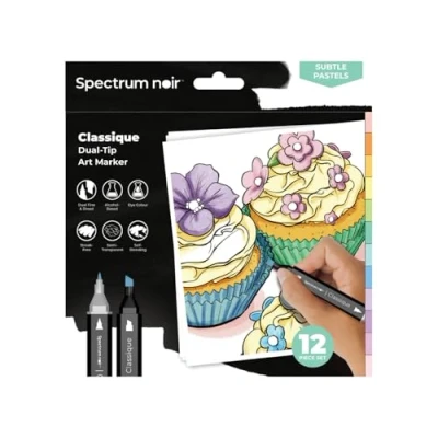 Image of Crafter&#039;s Companion Spectrum Noir Classique 12pc Subtle Pastels