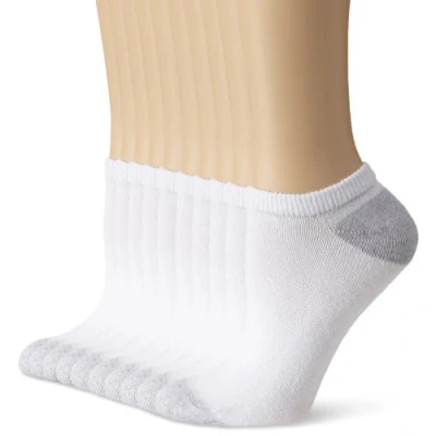 Image of Hanes womens Value, No Show Soft Moisture wicking Socks, Available in 10 and 14 packs, White Pack, 7 11 UK