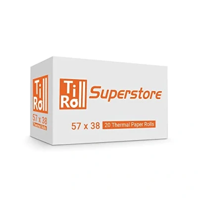 Image of 57 x 38mm Thermal Paper Till Rolls for Credit Card All PDQ Machines (20 Rolls) (Pack of 5 100
