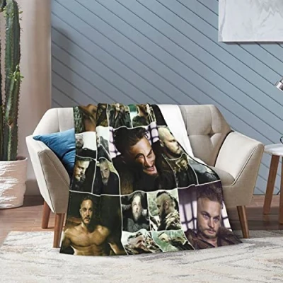 Image of YINGD Travis Actor Fimmel Throw Blanket, Ultra Soft Flannel Fleece Lightweight Blankets Warm Air Conditioning Blanket For Couch Sofa Bed 60x50 inch Black 50x40
