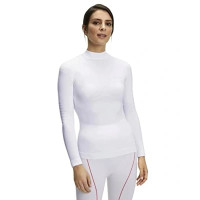 Image of FALKE Women&#039;s Warm Turtleneck Longsleeved Sports Functional Shirt Thermal Underwear For Mild To Cold Weather Breathable Quick Drying Sustainable Yarn 1 Piece