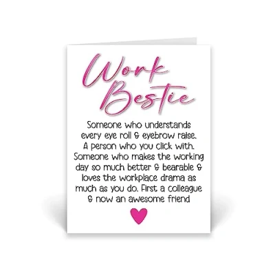 Image of Rib ticklerz Card For Colleague Work Bestie Best Friends Birthday Thank You Appreciation Cards Awesome Friend Coworker CD444