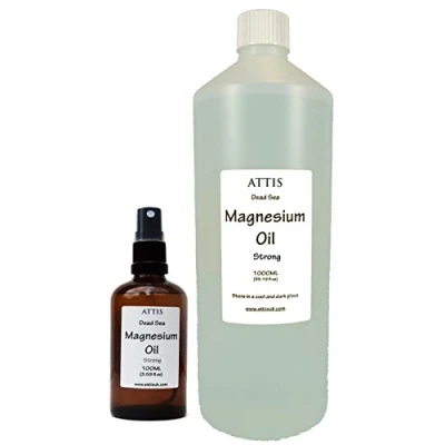 Image of ATTIS Dead Sea Magnesium Oil Strong 100ML Spray + 1000ML Refill