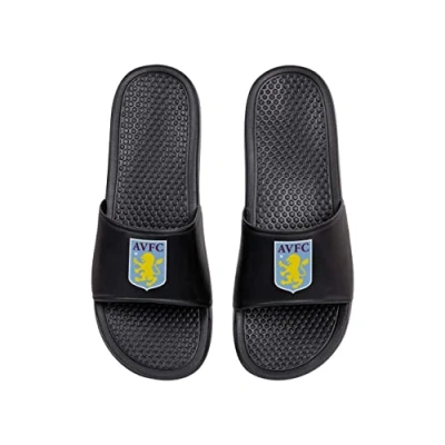Image of FOCO Premier League Football Aston Villa Fan Summer Shower Pool Sliders Mens Size 12/13