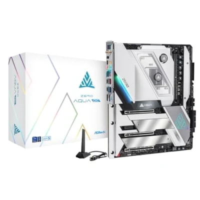 Image of Asrock Z690 AQUA, Intel Z690, 1700, EATX, 4 DDR5, HDMI, 2 Thunderbolt, Wi Fi, 10G &amp; 2.5G LAN, PCIe5, RGB, 3x M.2