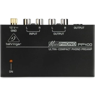 Image of Behringer PP400 Ultra Compact Phono Preamp, black,white,silver