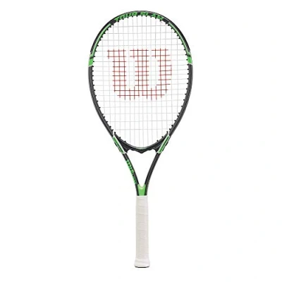 Image of Wilson Tour Slam Strung Tennis Racquet, 4 1/2 Inch, Black/Green