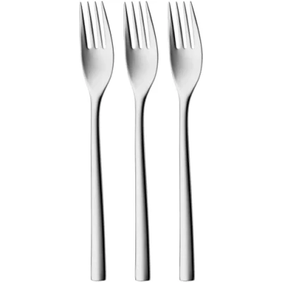 Image of Silit Trend Dinner Fork Set, 21 cm, 3 Pieces, Polished Stainless Steel, Rustproof, Durable, Scratch Resistant, Dishwasher Safe