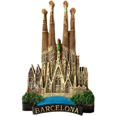 Image of Barcelona Spain souvenir 3d fridge magnet, Home&amp; kitchen decoration refrigerator magnet