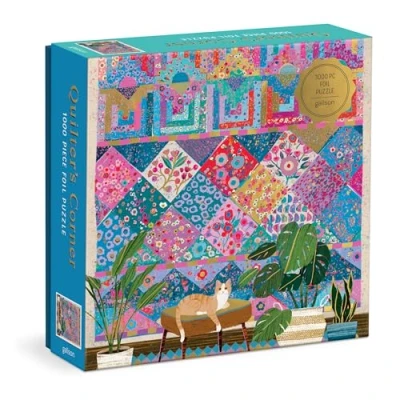 Image of Galison Quilter&#039;s Corner 1000 Piece Victoria Ball Jigsaw Puzzle Featuring Beautiful Artwork Of Quilts and Textile Arts