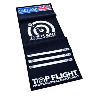 Image of BIKE IT Professional Darts Mat Dart Oche Throwing Distance Marker Non Slip Backing 275cm x 66cm