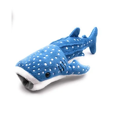 Image of Onwomania Soft toy cuddly animal whale shark blue white dotted large 26 cm