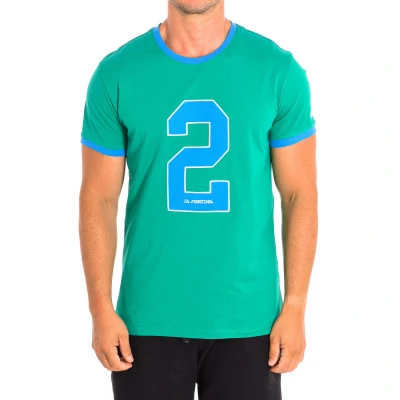 Image of La Martina Mens Short Sleeve T Shirt TMR312 JS206 Green Cotton Size Small