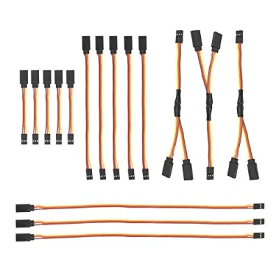 Image of YIXISI 16 PCS JR Style Servo Extension, Cables, 3 Pin Extension Cable 22AWG 60 Cores Wire, for Remote Control Aircraft (3&quot;/6&quot;/12&quot; Y Harness)