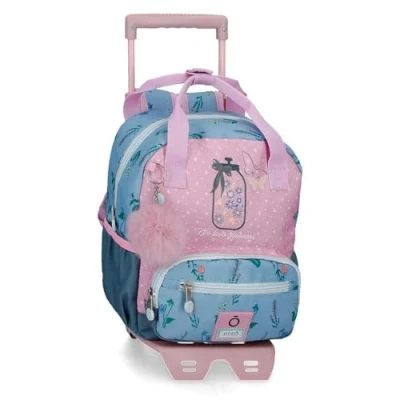 Image of Enso We Love Flowers Small backpack with Cart Pink 23x28x10cm Polyester 6.44L, pink, trolley