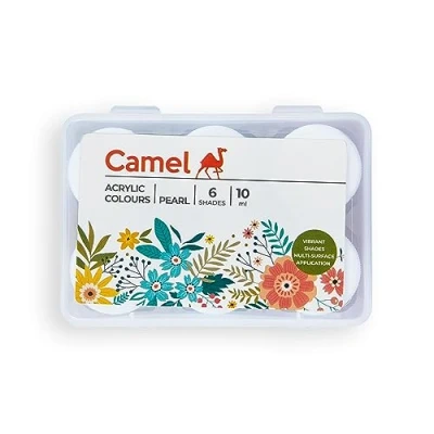 Image of Camel Fabrica Acrylic Pearl Color 10ml each 6 Shades