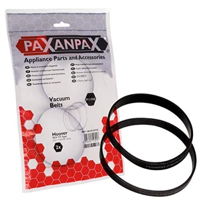 Image of Paxanpax PFC1254 Compatible Vacuum Cleaner Belts Fits Hoover WR71, WR01001 Series &#039;VC9 775&#039; Type Pack of 2, Black
