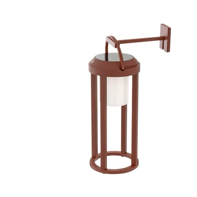 Image of Lucande 2 in 1 LED wall light Tilena, rust, round, aluminium