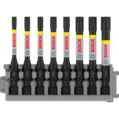 Image of Bosch Professional 8pcs. Screwdriver Bit Set Torx (Impact Control, T Bits, Length 50mm, Pick and Click, Accessory Impact Drill)