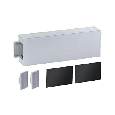 Image of Paulmann 78408 LumiTiles Accessory Profile Top Cover 8 cm Telegrey Splash Protection Plastic Lighting System, Teleggrey