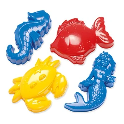 Image of Dantoy Sea Themed Sand Moulds, 4 Set Including Mermaid, Made in Denmark