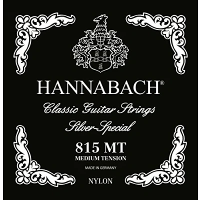 Image of Hannabach 652773 Series 815 Silver Special ProfiPack for Classic Guitar Medium Tension String Set Black