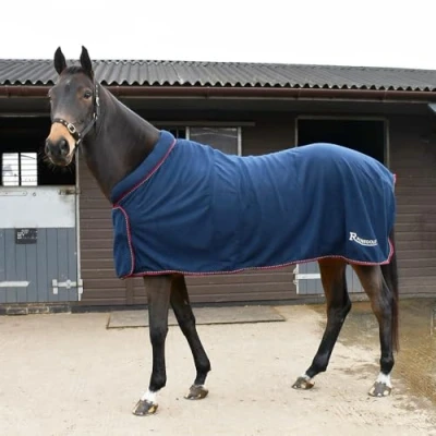 Image of Rhinegold Comfey Collar Fleece Rug 4/9 Navy