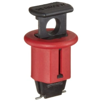 Image of Brady 90844 Miniature Circuit Breaker Lockout Systems, 24.13mm x 41.7mm 24.10mm 13.72mm, POS, Red