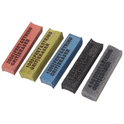 Image of Tuccbay 5Pack Fret Erasers for Guitar,Fret Polishing,Frets Polish,Clean String(180&amp;400&amp;1000&amp;1500&amp;2000 Grit)