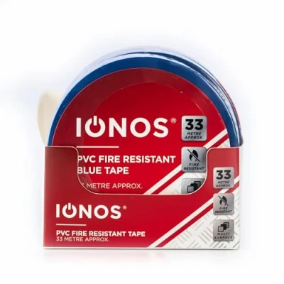 Image of Status: IONOS Blue PVC Tape (33 metres) / fire resistant, multisurface IONPVCBLU1PKX12