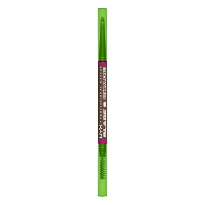 Image of NYX Professional Makeup Eye Brow Pencil, Nano Mechanical Up to 16HR wear, Smooth glide pigment, Blade &amp; Shade, Brunette, 1 count