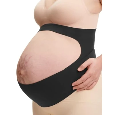 Image of momcozy Pregnancy Belly Band, Black, O Shape