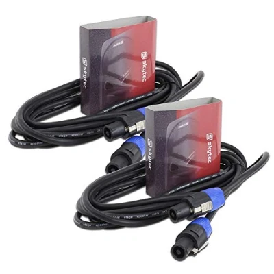 Image of Skytec 2x 5m Low Noise 2 pin NL2 Speaker Cables