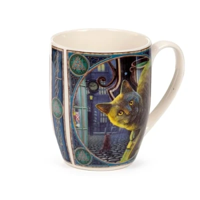 Image of Puckator Lisa Parker Rusty Cauldron Cat Porcelain Mug Funny Home Accessories Cute Gifts for Girlfriend Large Mugs Men Women Hot Drinks Cups Presents Secret Santa Gift Cup Set