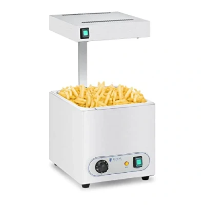 Image of Royal Catering Chip Warmer with Infrared Heat Lamp RCWG 1500 (Power: 850 W,Top and Bottom Heat, Temperature Range: 30 90 C, Material: Stainless steell, Thermostat)