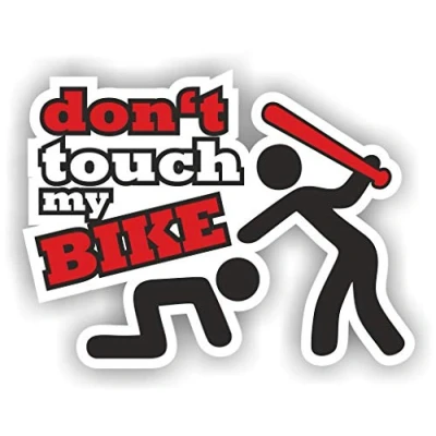 Image of Dont Touch my Bike Shocker Hand Car Sticker JDM Tuning OEM DUB Decal Stickerbomb Bombing fun