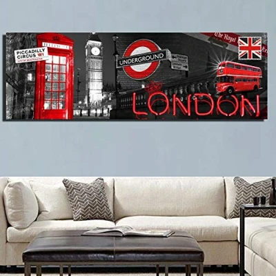 Image of 5D Diamond Painting Square Drill Kits Large Size Full DIY by Numbers Cross Stitch London City Big Ben Pictures Art Embroidery Crystal Rhinestone Craft for Home Wall Decoration 30x75cm